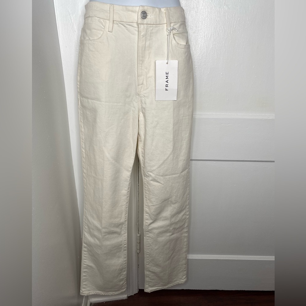FRAME NWT Denim Women's Cream Jeans Le Super High Rise
